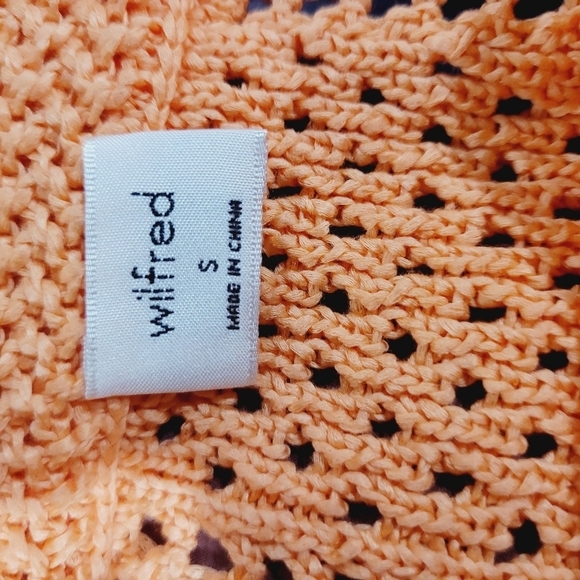 Wilfred Evie Crochet Knit Papaya Orange Midi Skirt - Picture 7 of 7